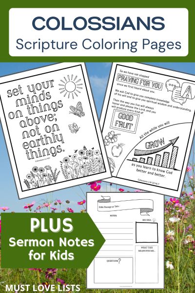 Colossians coloring pages