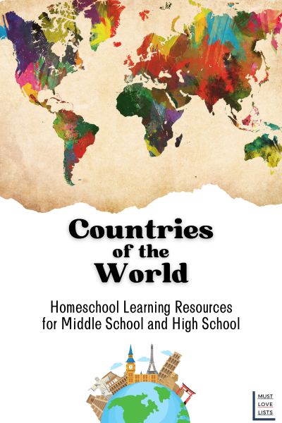 countries of the world homeschool learning resources