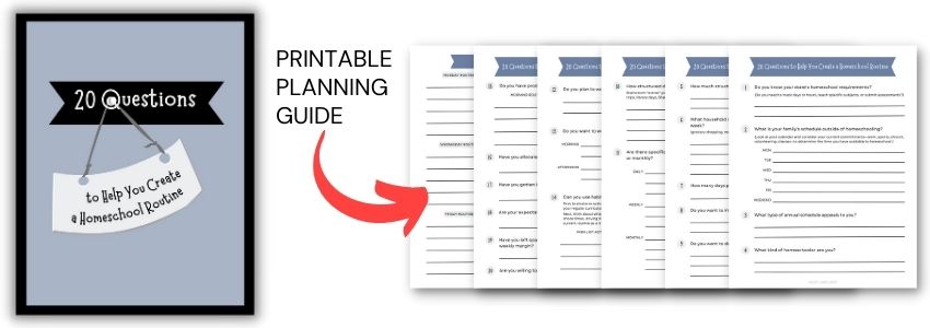 how to create a homeschool routine planning guide