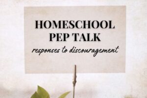 homeschool pep talk responses to discouragement