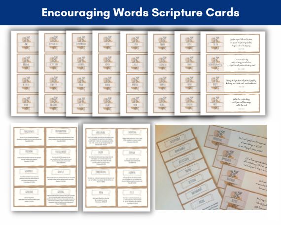 encouraging scripture cards to use as word of the year ideas