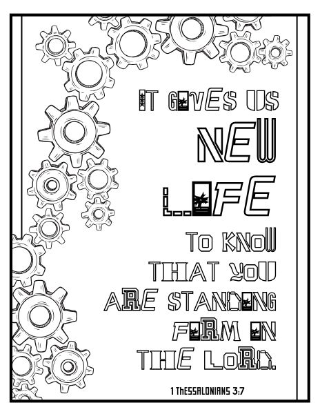 1 Thessalonians 3:7 coloring page