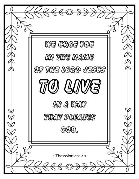 1 Thessalonians 4:1 coloring page