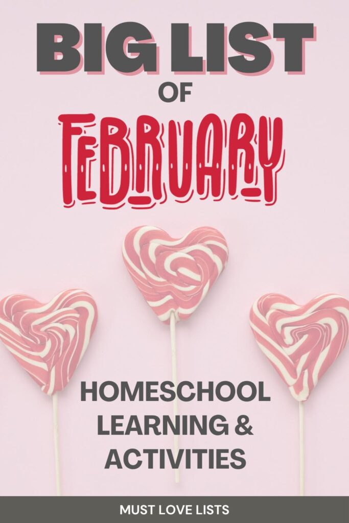 February homeschool learning activities
