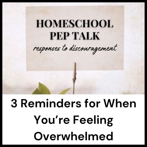homeschool pep talk for when you're overwhelmed