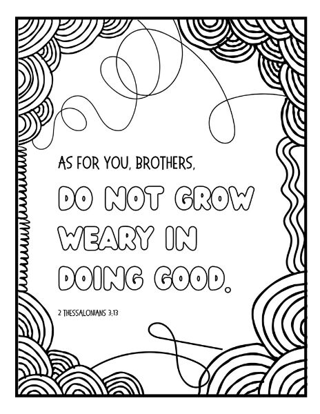 2 Thessalonians 3:13 coloring page