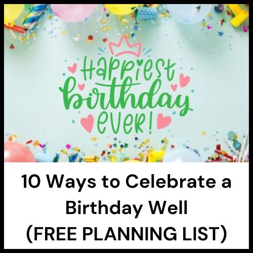 birthday planning page checklist