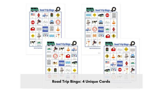 printable road trip bingo