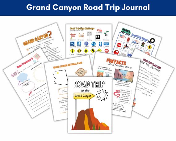 Grand Canyon road trip journal for kids