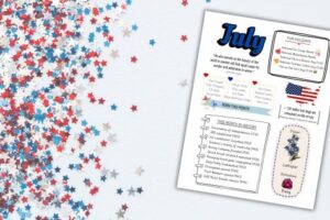 July birth month fun fact sheet