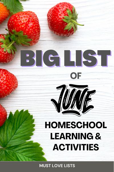 June homeschool activity ideas