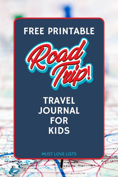 free printable road trip journal for kids