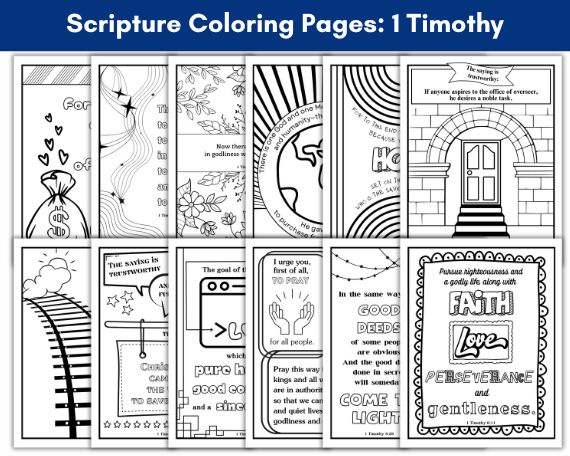 1 Timothy coloring pages printables