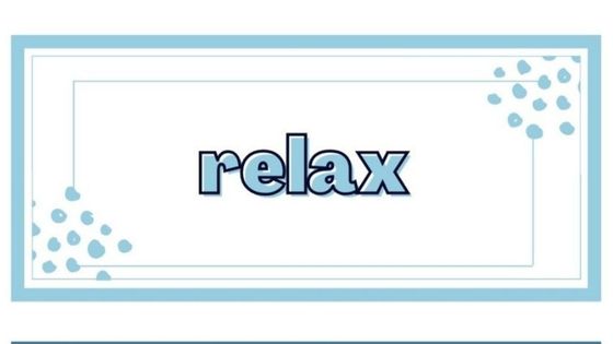 relax focus word print