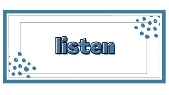 September focus word: listen