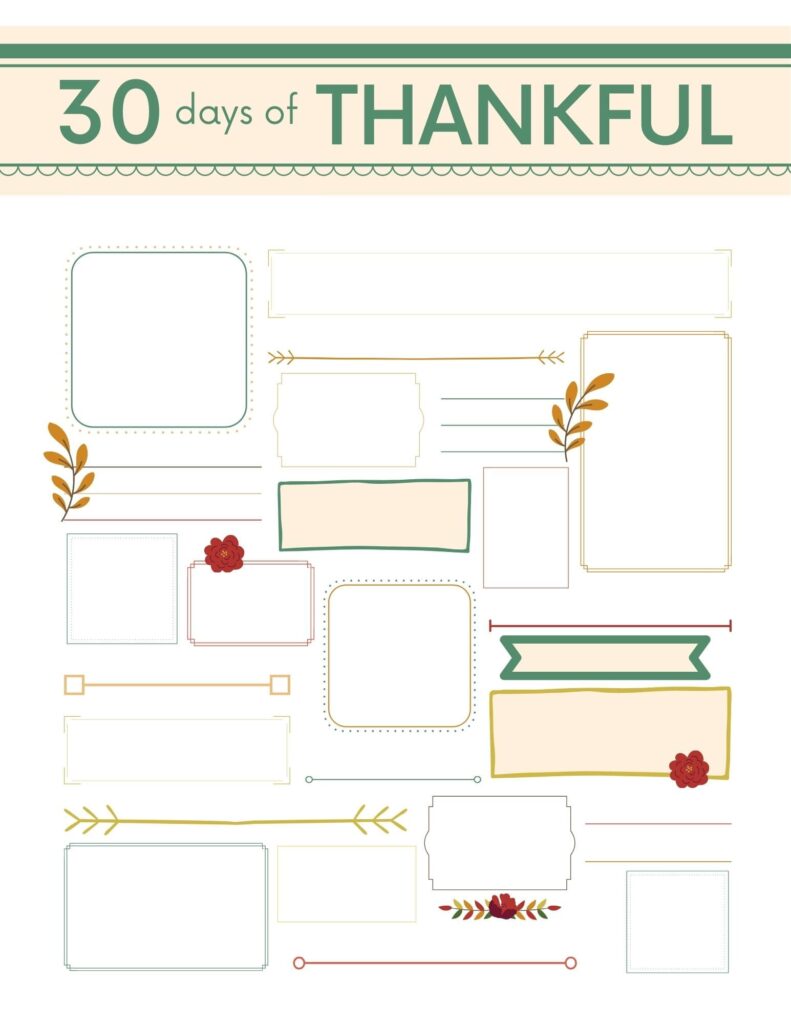 30 days of thankful