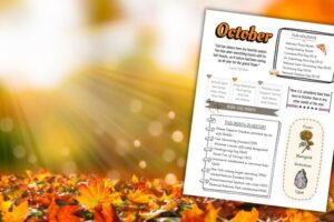 October birthday fun facts reference sheet