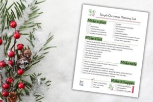 simple Christmas planning checklist