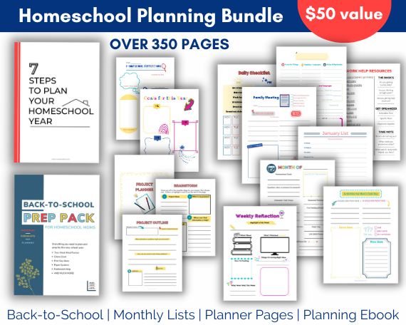 homeschool planning bundle