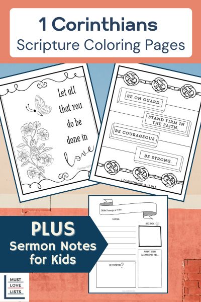 1 Corinthians Bible verse coloring pages