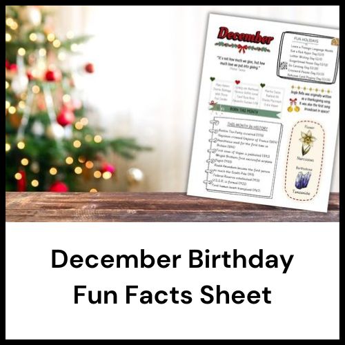 December birthday fun facts