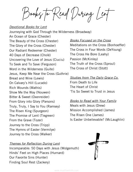 books to read during Lent