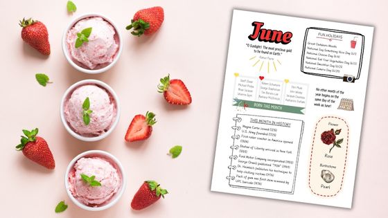 June fun facts sheet