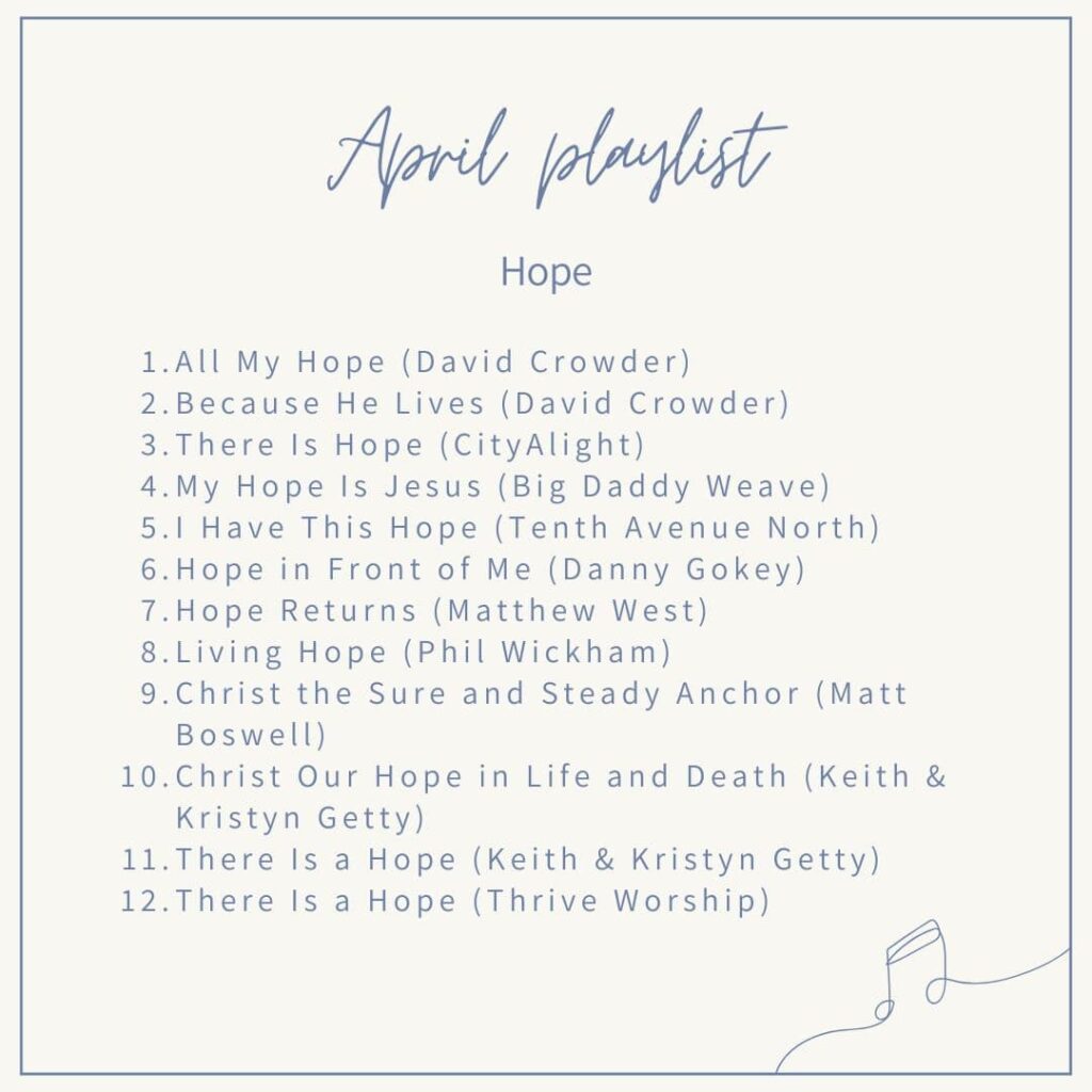 April music playlist - hope
