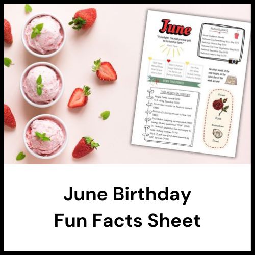 June fun facts sheet