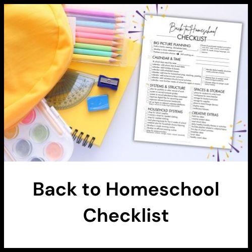 back to homeschool checklist