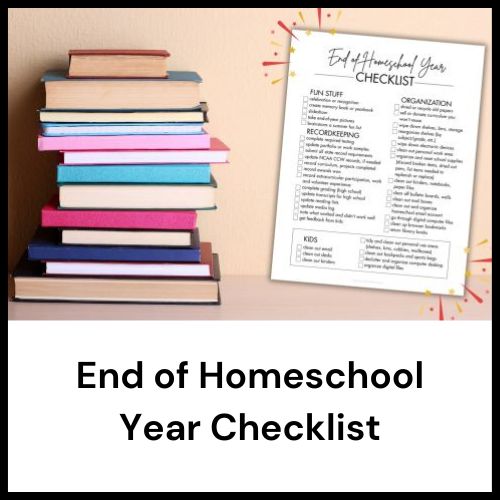 year end homeschool checklist