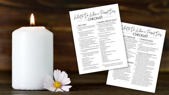what to do when a parent dies checklist