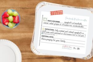 Printable meal delivery note
