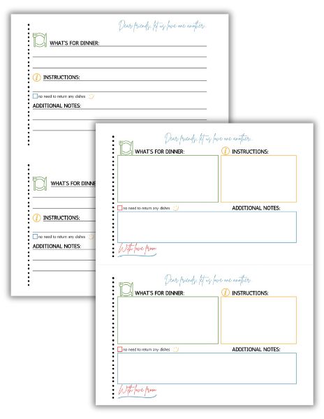 meal delivery notes download