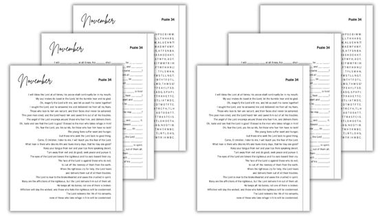 Psalm 34 memorization