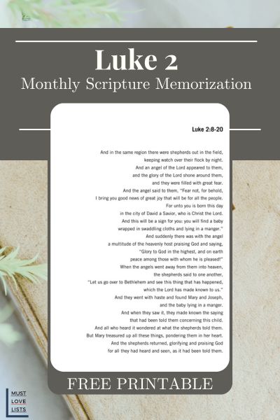 Luke 2 memorization