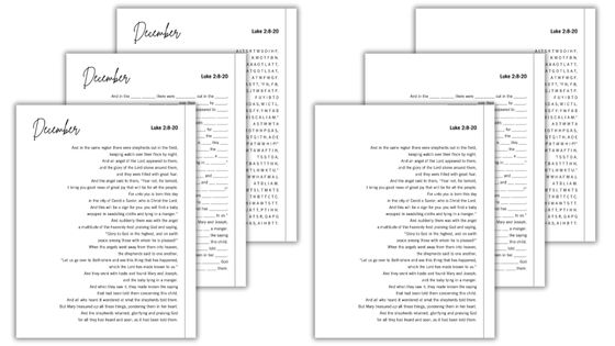 Luke 2 Bible memory verses