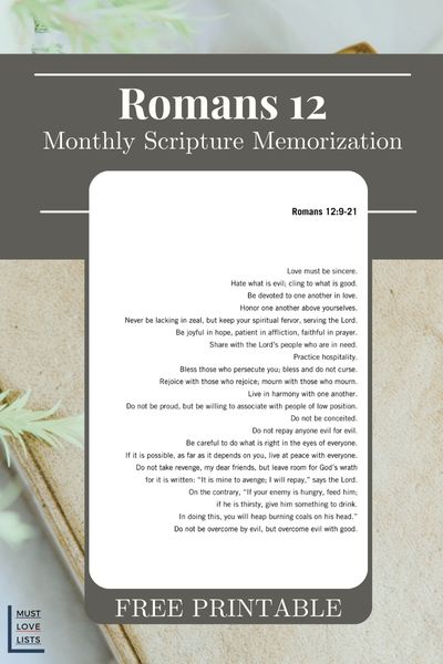 Romans 12 scripture memorization