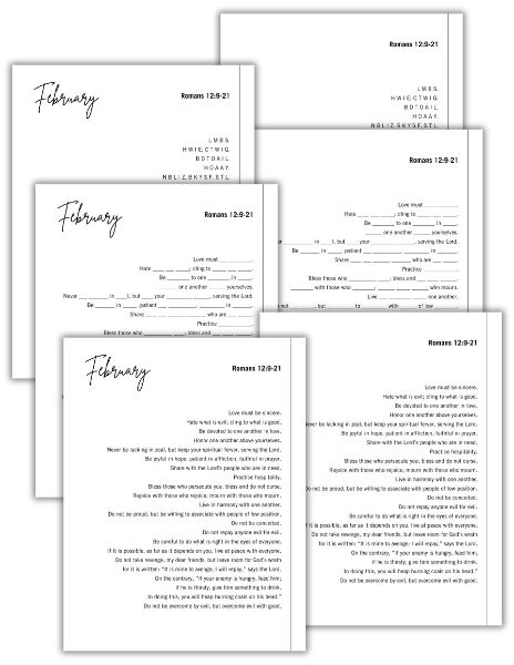 Romans 12 scripture memorization