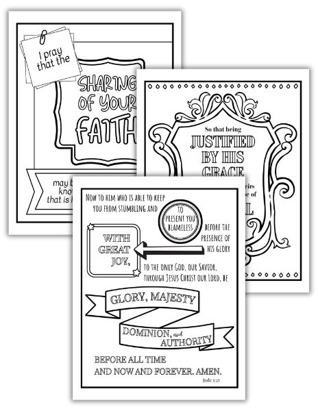 Titus Philemon and Jude coloring pages freebies