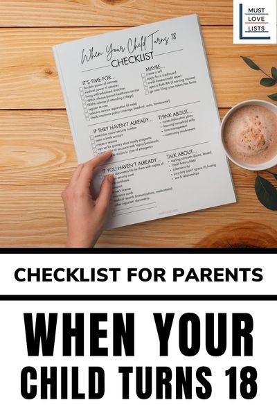 when your child turns 18 checklist
