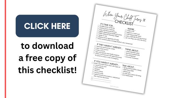 when your child turns 18 checklist download